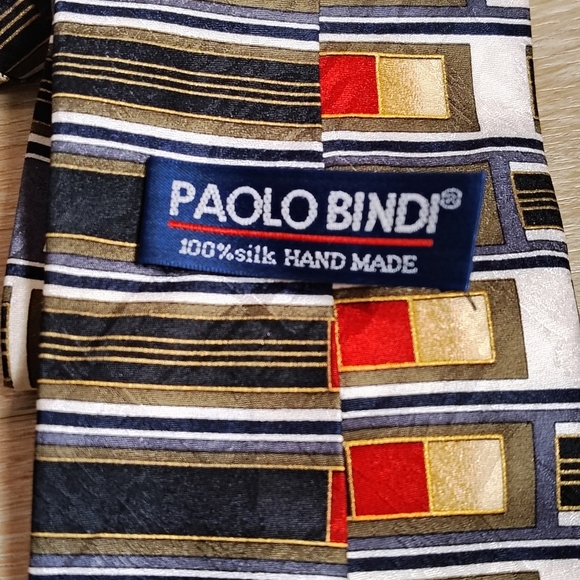 Paolo Bindi 100% Silk Handmade Tie 58 In - Picture 3 of 6